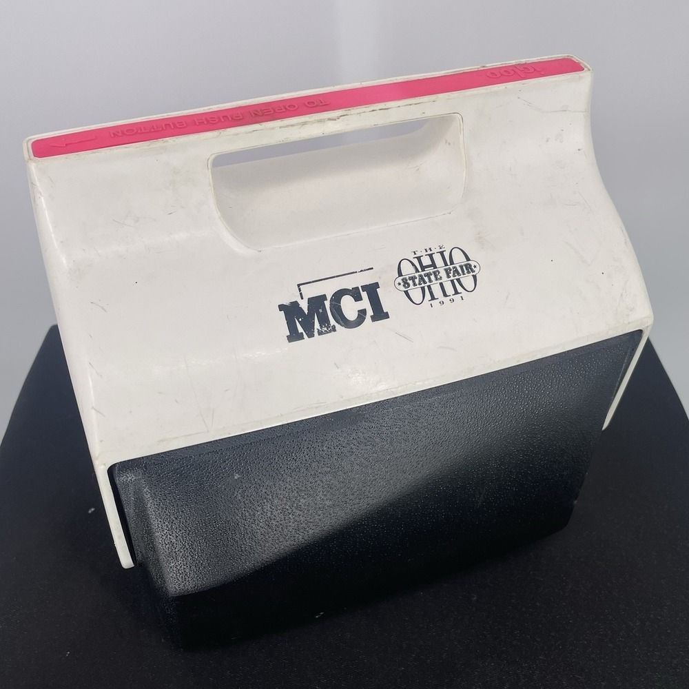 Vintage Minimate Playmate By Igloo 90's‎ Personal Cooler Black Pink Ohio State